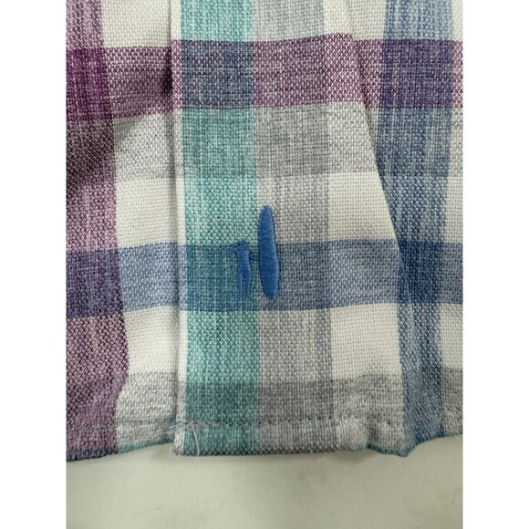 Johnnie-O Mens Performance Shirt Size Medium Dallas National Golf Club Plaid - Picture 6 of 9